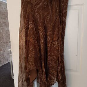 Ralph Lauren 100% silk skirt, size 8